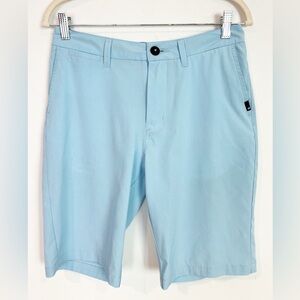 QUIKSILVER AMPHIBIAN SHORT LIGHT BLUE FLAT FRONT SHORTS MENS SZ 29